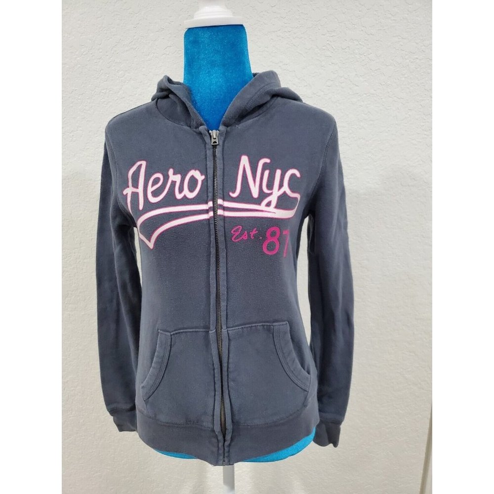 Aeropostale Gray Zip Up Hoodie Size S/P